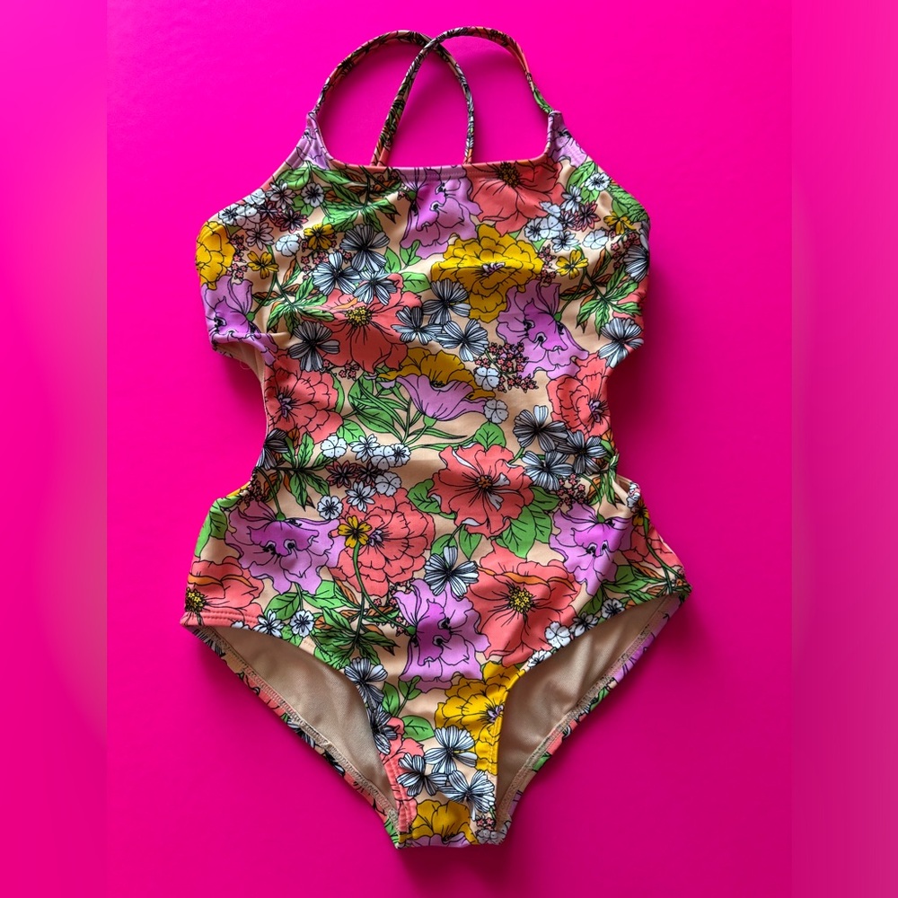 Cat & Jack for Target Floral Print Bathing Suit in Size 8 {M) EUC